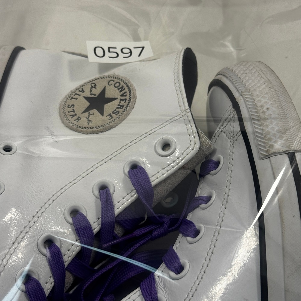 Converse Chuck Taylor All Star‎ Hi White Leather Women Size 9 - Picture 11 of 11